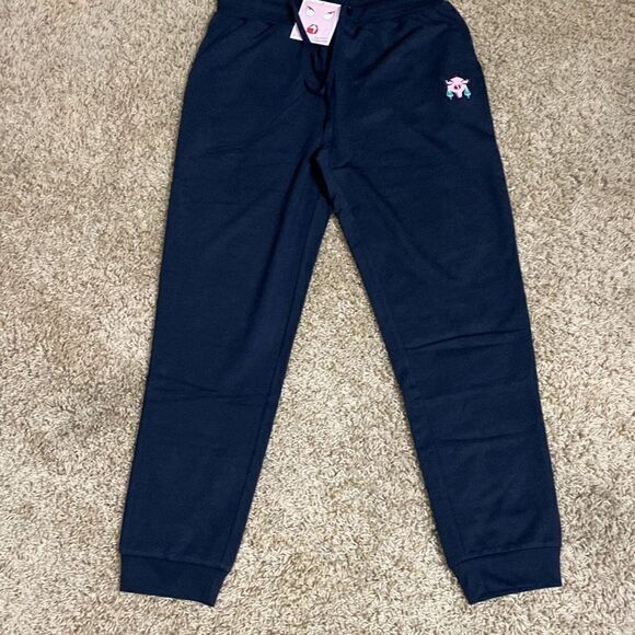 NEW Badgley Mischka black French terry soft jogger pants L - Picture 2 of 7